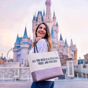 Kate Spade Disney Glitter Tote Pixie Dust Quote